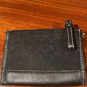 Brand New black Coach card case / change purse.